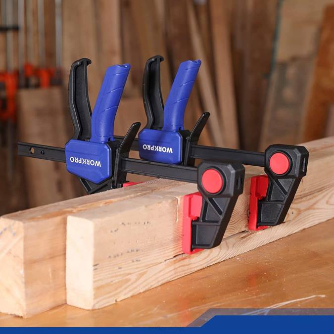 користан WORKPRO 2 ком стезаљке за обраду дрвета, једноручна стезаљка/распршивач средњег оптерећења 300лбс оруђе 2200123