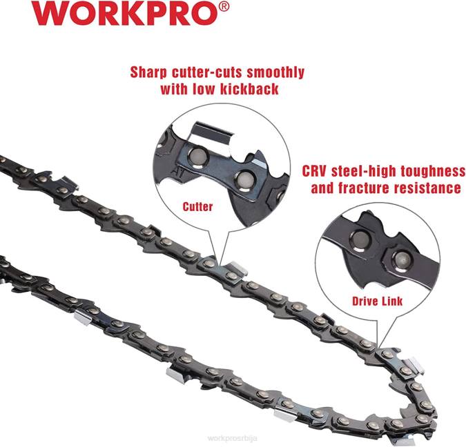 корисним WORKPRO 2 ланац за моторну тестеру, 3/8