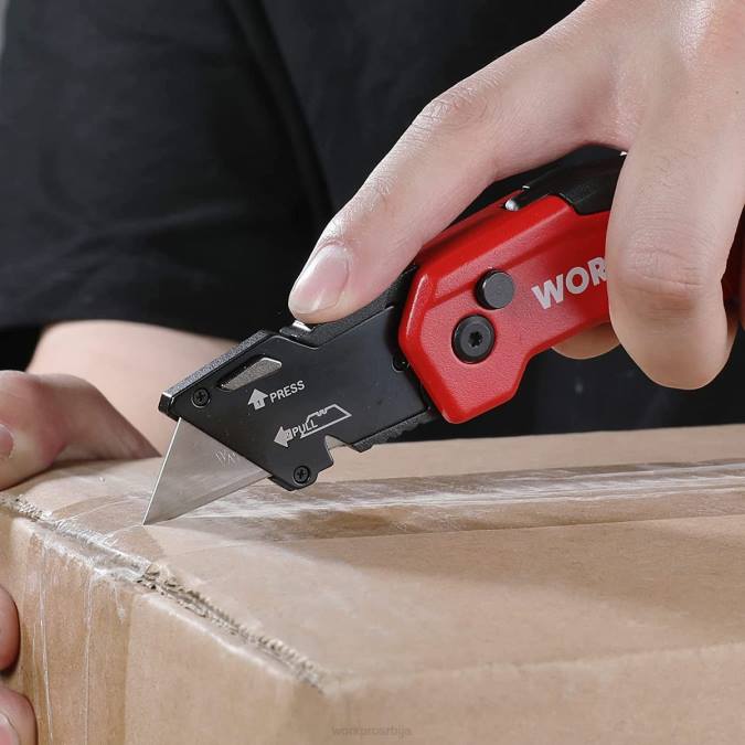 морден WORKPRO сечива помоћних ножева, ск5 челичне кутије за сечење сечива, стандардне величине са појединачним дозатором, паковање од 50 оруђе 220055