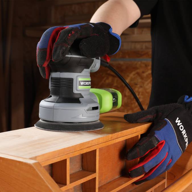 корисним WORKPRO 2,5 амп електрична 5-инчна насумична орбитна брусилица, 6 променљивих брзина од 7000 до 14000 о/мин оруђе 2200233
