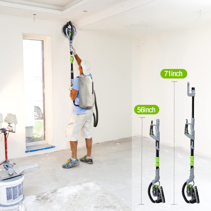 морден WORKPRO 720в електрична брусилица за суве зидове са вакуумом оруђе 2200228