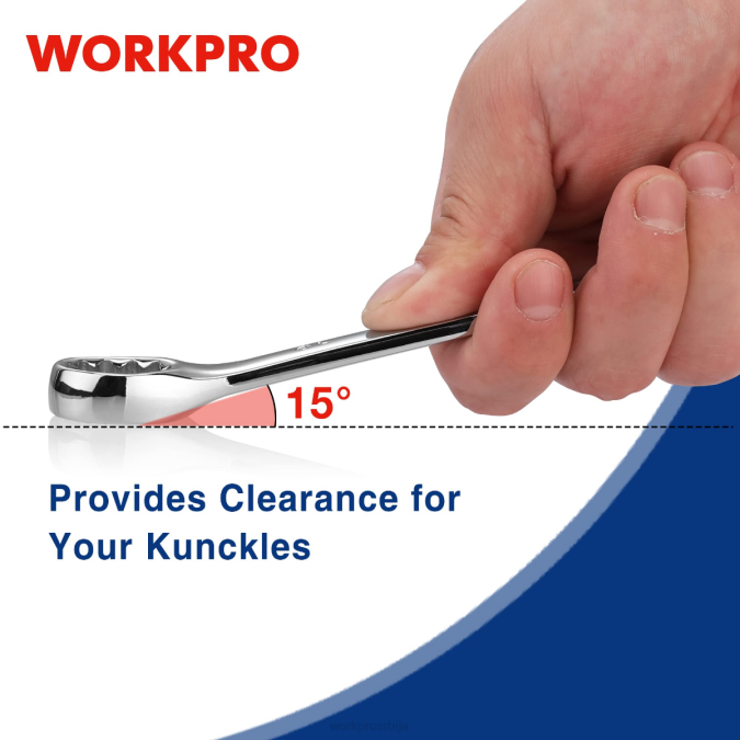 Нова WORKPRO 12 ком метричких 8-19 мм, врхунски цр-в комбиновани сет кључева оруђе 220095