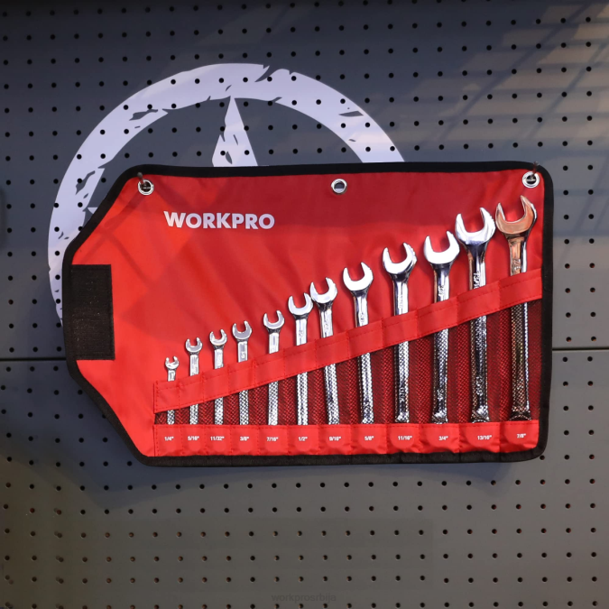 Нова WORKPRO 12 ком метричких 8-19 мм, врхунски цр-в комбиновани сет кључева оруђе 220095