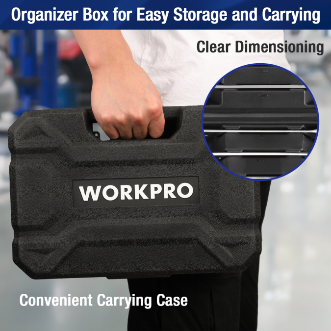 морден WORKPRO 22-делни сет комбинованих кључева са чегртаљком оруђе 220081