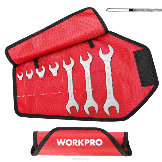 користан WORKPRO Сет метричких супер-танких кључева од 7 комада са торбицом за организаторе на роло оруђе 220096