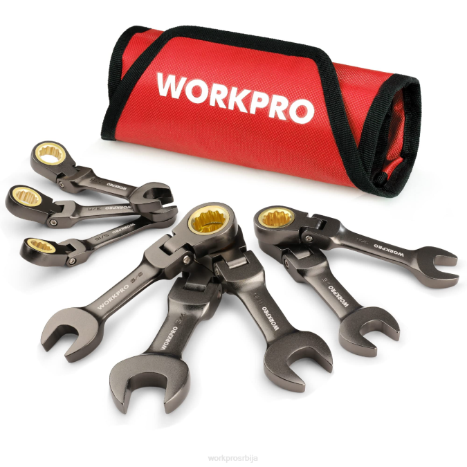 Нова WORKPRO Сет комбинованих кључева са флексибилном главом од 8 комада оруђе 220082