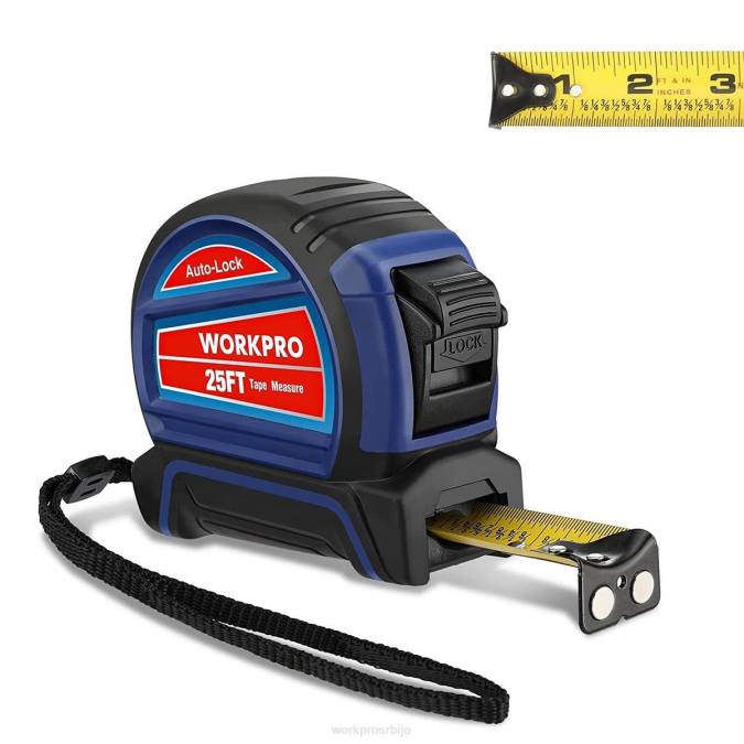 корисним WORKPRO мерач траке са аутоматским закључавањем 25 стопа оруђе 2200111