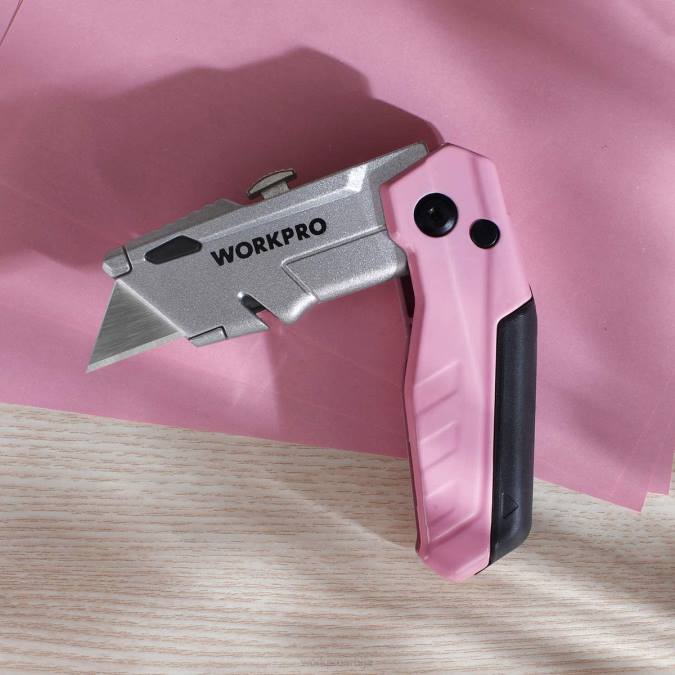 розе WORKPRO брзопроменљиви склопиви нож са 12 додатних сечива оруђе 220037