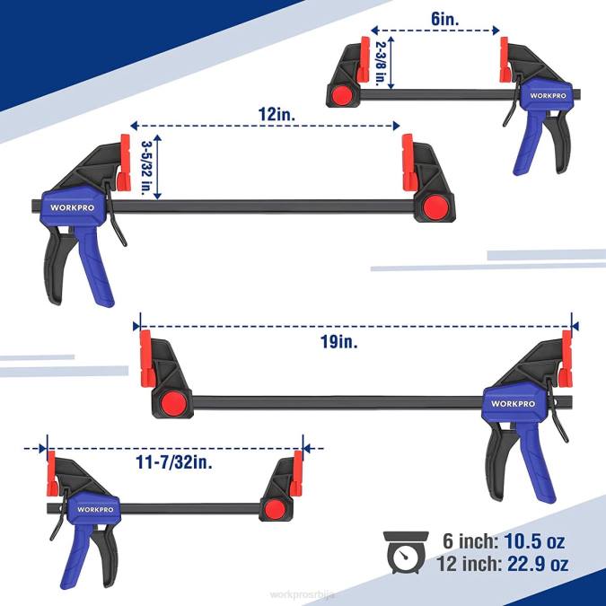 Нова WORKPRO шипке за обраду дрвета, кап.150/300лбс оруђе 2200121