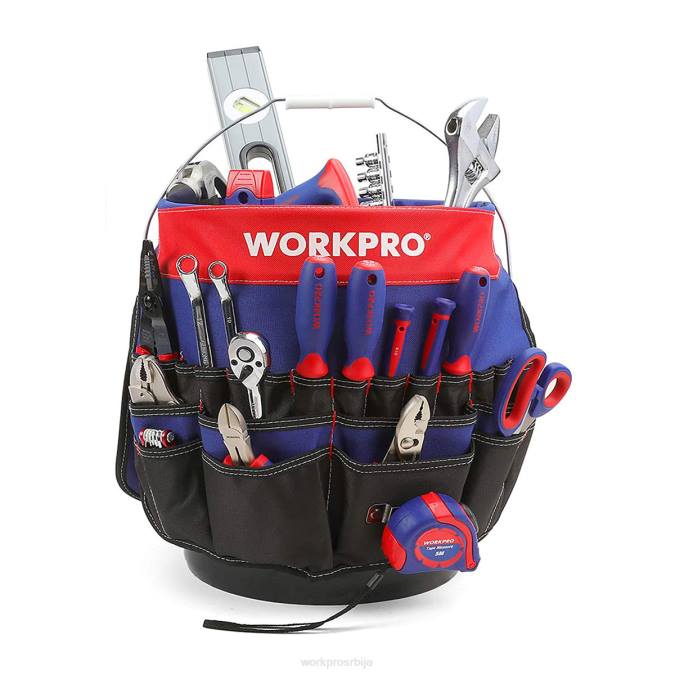користан WORKPRO Организатор алата са кантом са 51 џепом (алати нису укључени) складиште 220020