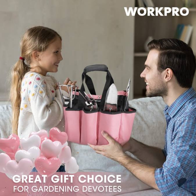 розе WORKPRO баштенски алат 7 ком сет, нерђајући челик тежак баштенски алат оруђе 2200252