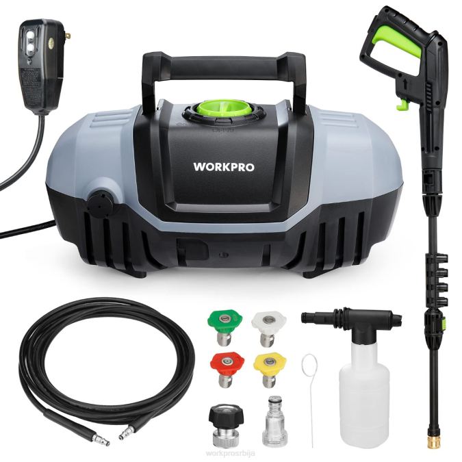 користан WORKPRO 1900 мак пси 1,8 гпм 12-амп компактна електрична машина за прање под високим притиском оруђе 2200299