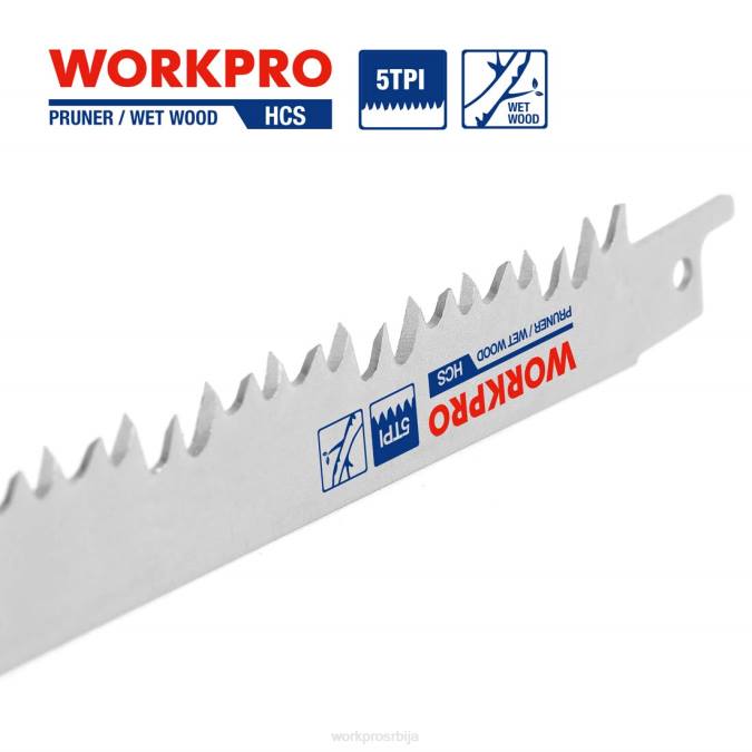 користан WORKPRO Сет листова клипне тестере за резидбу дрвета од 5 комада од 9 инча оруђе 2200208