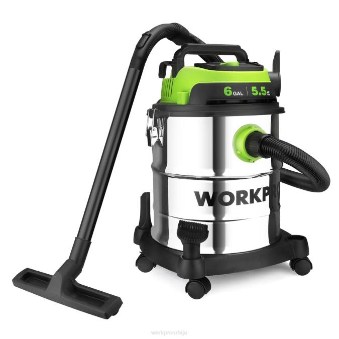морден WORKPRO 6 галона мокри/суви усисивач за радњу са хепа филтером, цревом и прибором за сакупљање прашине од куће/на радном месту оруђе 2200213
