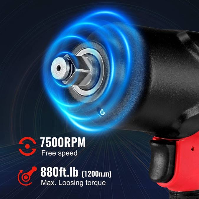 користан WORKPRO погон ваздушни ударни кључ за промену гума ауто поправка оруђе 2200189
