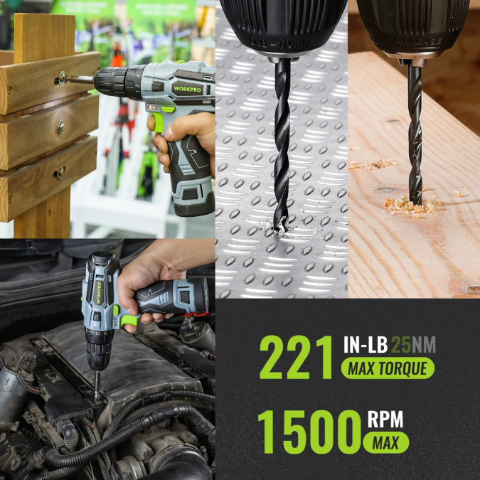 розе/сива WORKPRO Сет преносивих алата од 108 делова са бушилицом оруђе 2200173