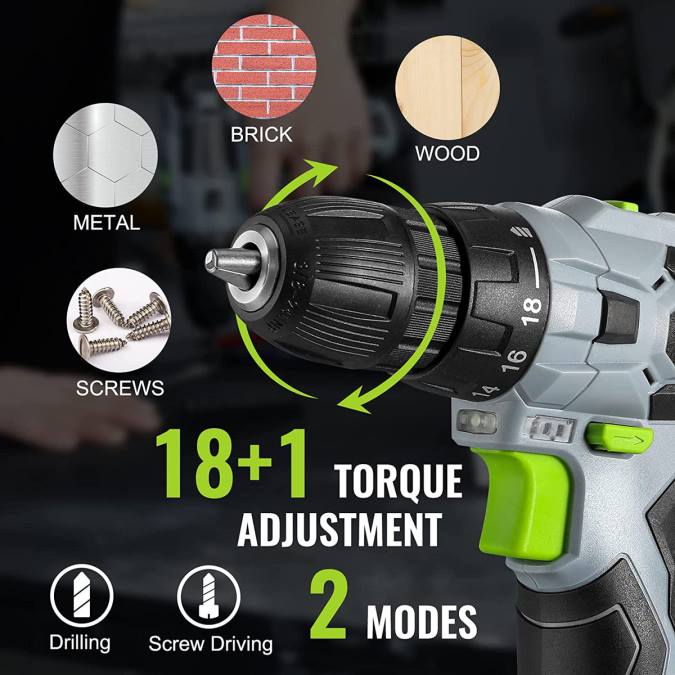 сива WORKPRO 61 ком 12в акумулаторска бушилица и комплет кућног алата, укључена је торба за одлагање од 14 инча оруђе 2200174